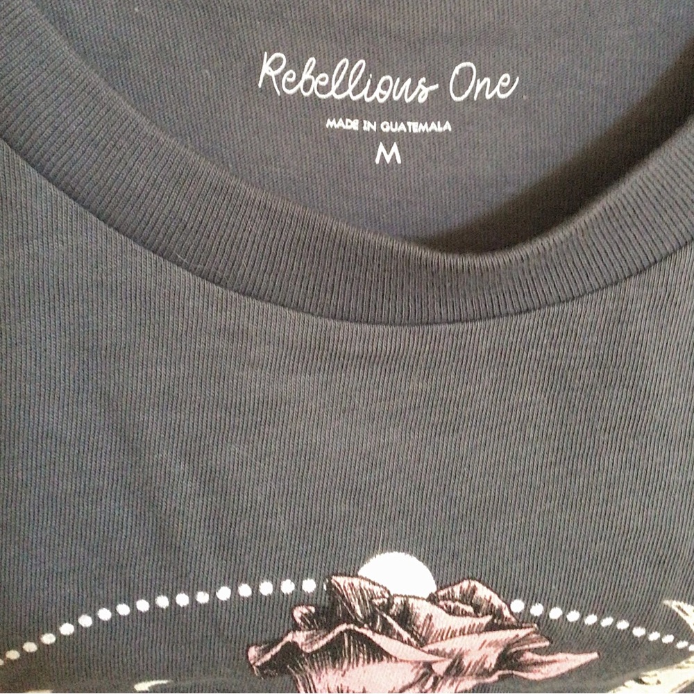 Rebellious One Juniors' Roses Graphic T-Shirt - Picture 5 of 6